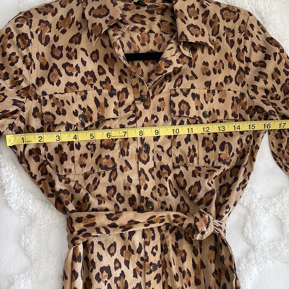 Lauren by Ralph Lauren Leopard Print Shirt Dress - Picture 5 of 7